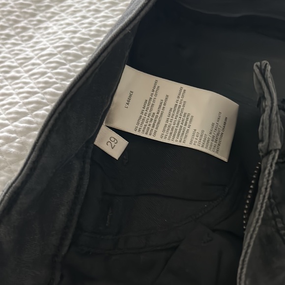 L'Agence Womens Margot High Rise Skinny Jeans 29 Black Stretch Denim - Picture 3 of 9